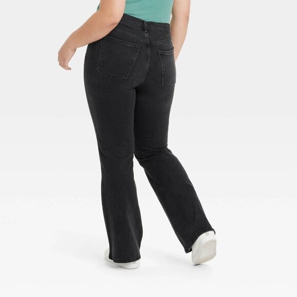 Size 4 SHORT - Womens High-Rise Flare Jeans - Universal Thread - Black Wash - Picture 10 of 10